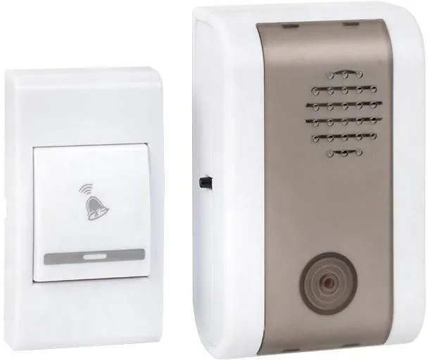 Звонок беспр. на батарейках 003 (бел.-сер. 36 мелод. с индик. 2х1,5В АА дист. 80м.) EKF