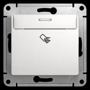 Выключатель карточный 1-кл. 1мод. СП Glossa 10А IP20 (сх. 6) механизм бел. SE GSL000169 275164