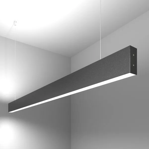 Светильник светодиодный линейный подвесной двусторонний 128см 50Вт 6500К черная шагрень 101-200-40-1