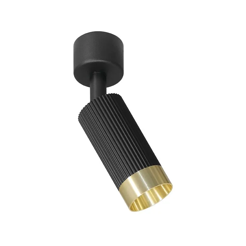 Накладной светильник WOLTA WSL-MR11/S16BG Shell под лампу MR11 с цоколем GU10 IP20 Чёрный с золотом φ40*165mm