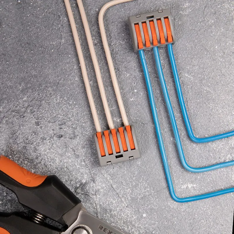 Универсальная клемма СМК 222-415, 5-проводная серая 0,08-2,5/4 мм² (40 шт/уп) REXANT - Фото 3