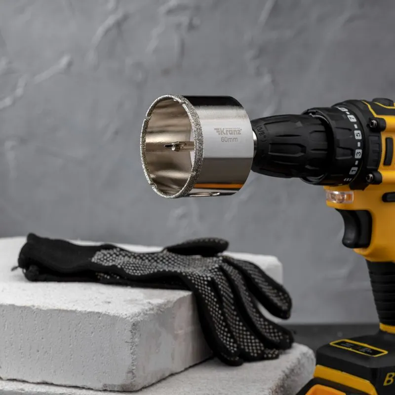 Коронка алмазная 60мм по керамограниту с центровочным сверлом KRANZ - Фото 4