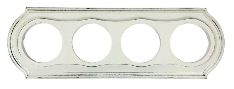 Рамка  четырехместная "Элегант" , цвет - белый прованс, ТМ "МезонинЪ" GE70704-37 - Фото 2