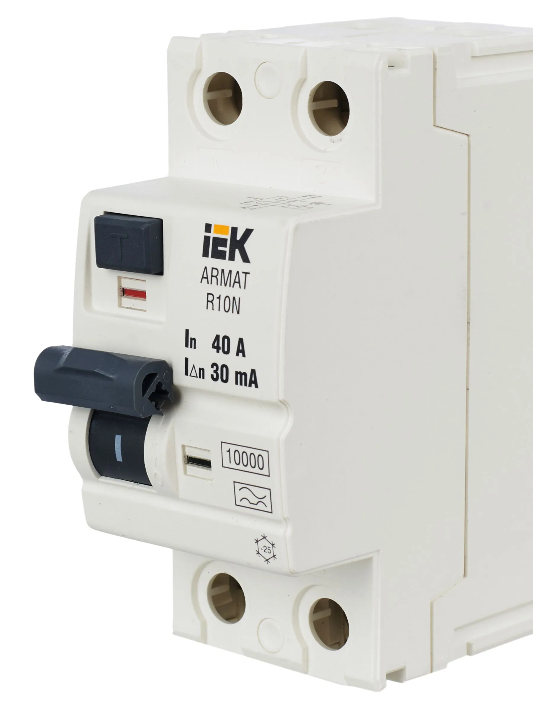 ARMAT Выключатель дифференциального тока R10N 2P 40А 30мА тип A IEK - Фото 10