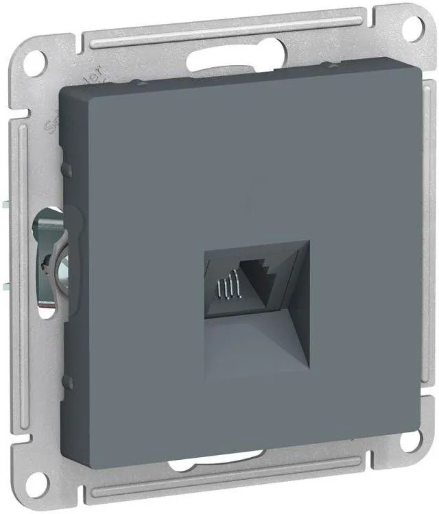 Розетка телефонная 1-м СП AtlasDesign RJ11 механизм грифель SE ATN000781