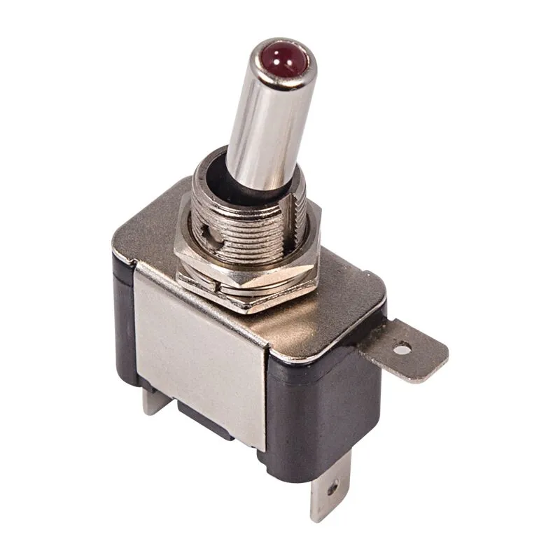 Тумблер 24V 20А (3c) ON-OFF однополюсный с красной LED подсветкой (ASW-07D) REXANT 36-4360