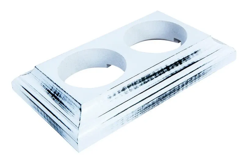 Рамка двухместная "Престиж" белый прованс, для наружного и внутреннего монтажа, ТМ "МезонинЪ" GE7070