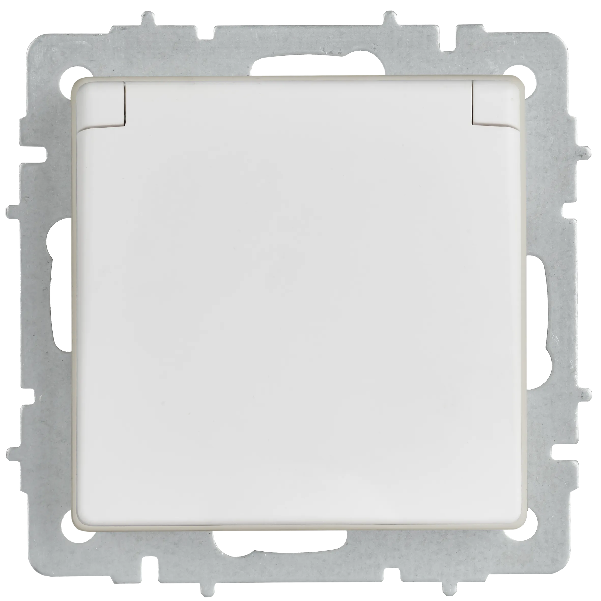 BRITE Розетка 1-местная с заземлением с защитными шторками и крышкой 16А IP44 РСбш10-3-44-БрАБ арктический белый IEK - Фото 7