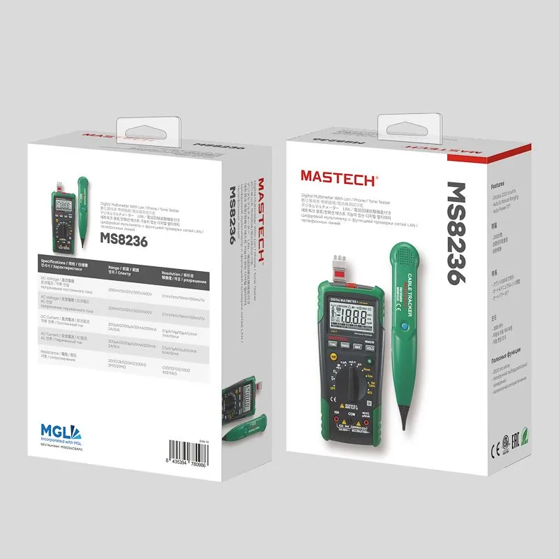 Профессиональный мультиметр-трассоискатель MS8236 MASCTECH - Фото 3