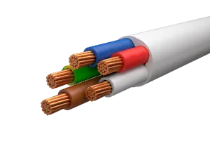 Провод ПВС-Т 4х1,5+1х1,5 бел (ПВС 5х1,5) Автопровод А00379