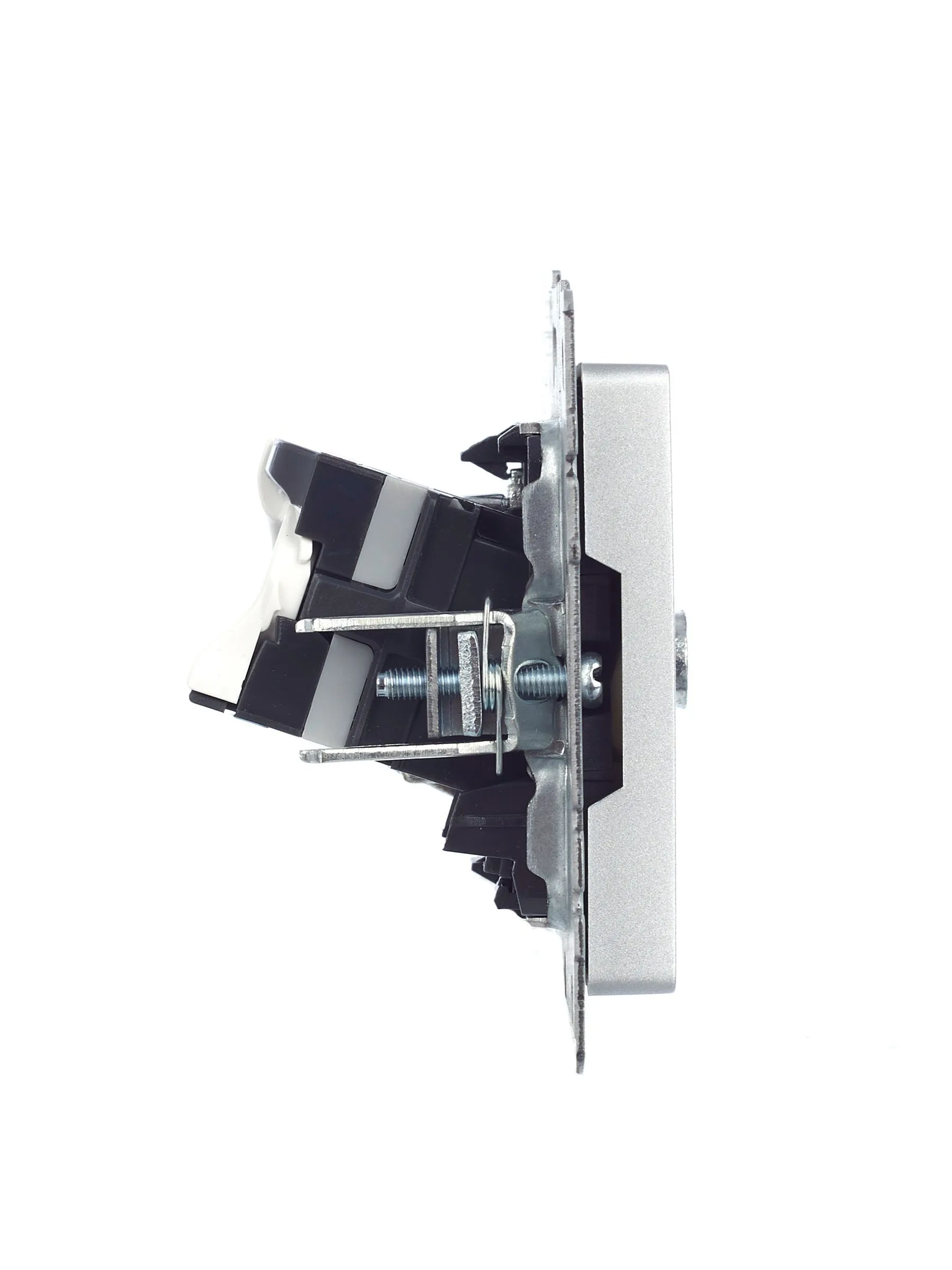 BRITE Розетка двойная TV+RJ45 кат.5E РТВ/РК12-БрА алюминий IEK - Фото 6