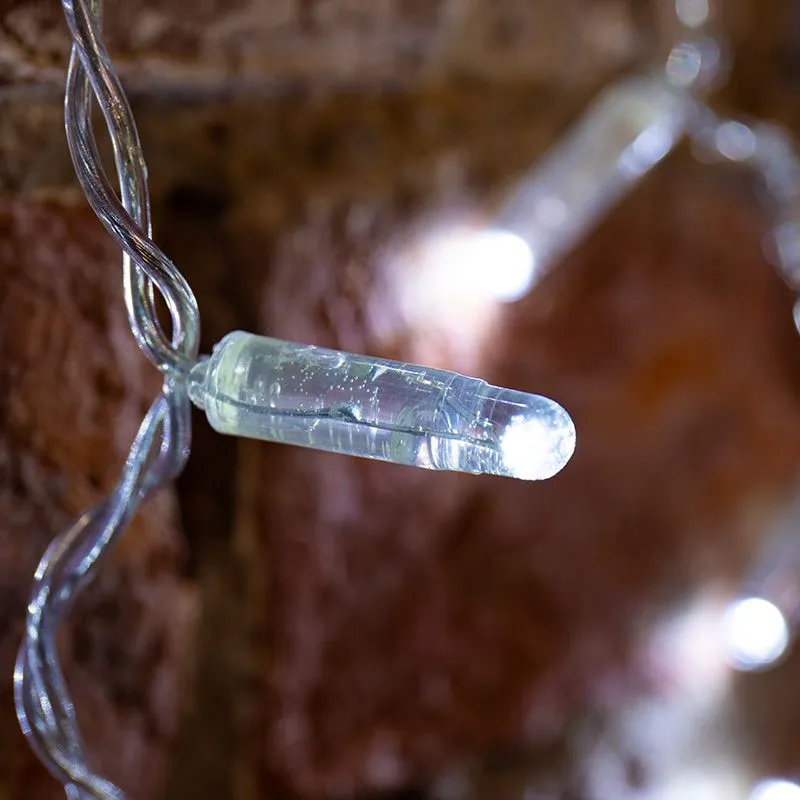 Гирлянда светодиодная Занавес 2х1,5м 192 LED БЕЛЫЙ прозрачный ПВХ IP65 постоянное свечение 230В блок в комплекте NEON-NIGHT - Фото 5