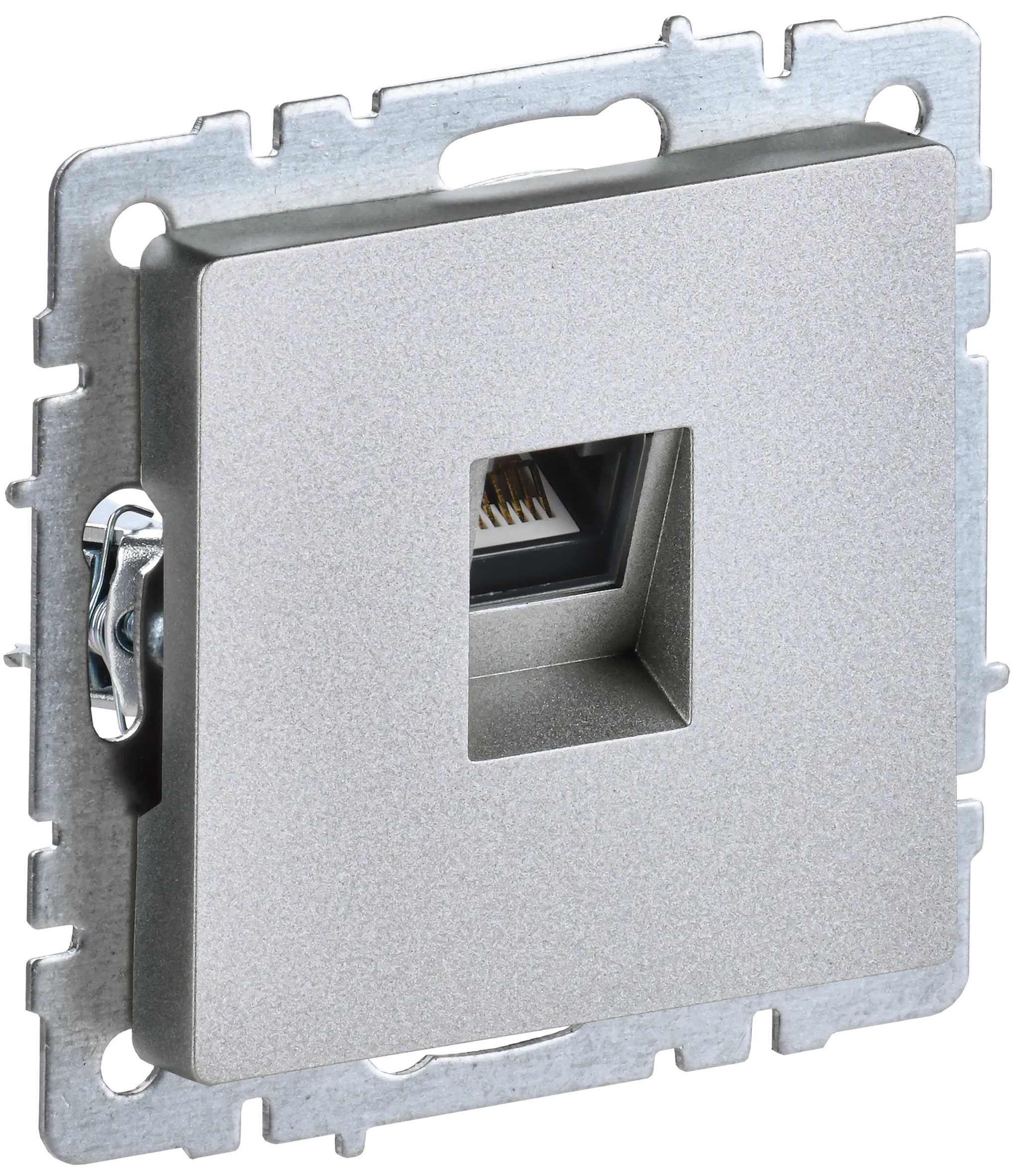 BRITE Розетка компьютерная RJ45 кат.6 РК11-БрА алюминий IEK