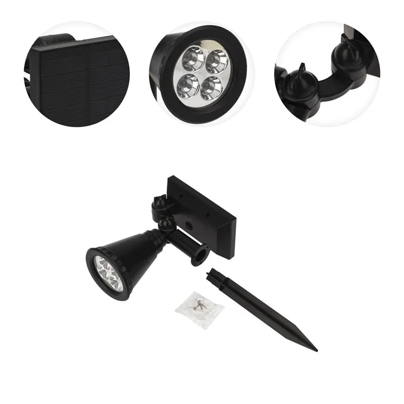 Светильник прожекторный настенный/грунтовый NEW AGE RGB со встроенным аккумулятором, солнечной панел - Фото 3