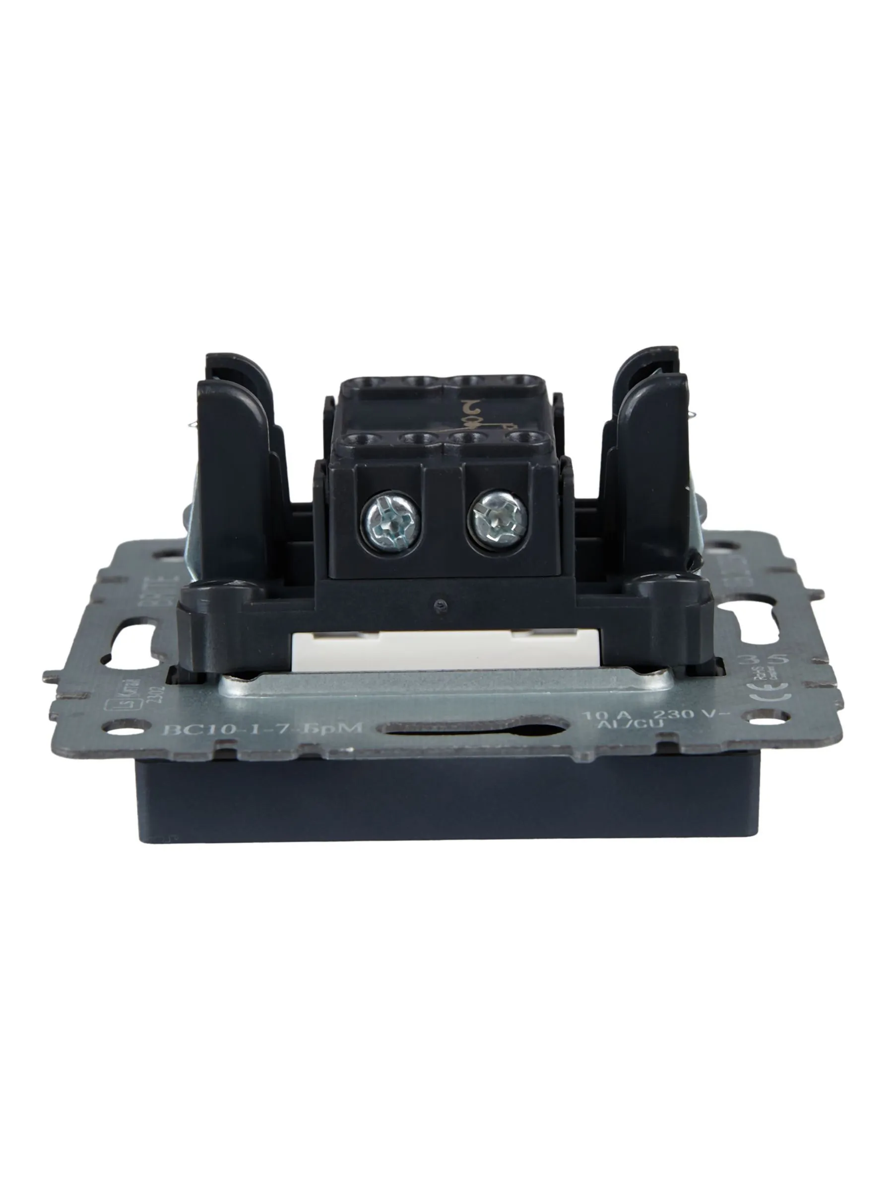 BRITE Выключатель 1-клавишный проходной с индикацией 10А ВС10-1-7-БрМ маренго IEK - Фото 6