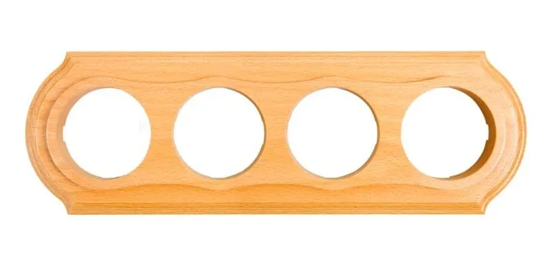 Рамка  четырехместная "Элегант" , цвет - бук натуральный, ТМ "МезонинЪ" GE70704-25 - Фото 2