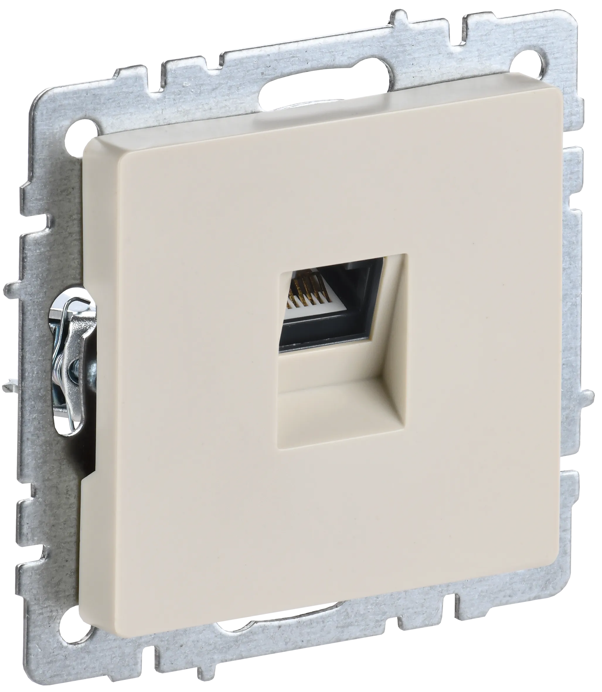 BRITE Розетка компьютерная RJ45 кат.6 РК11-БрКр бежевый IEK