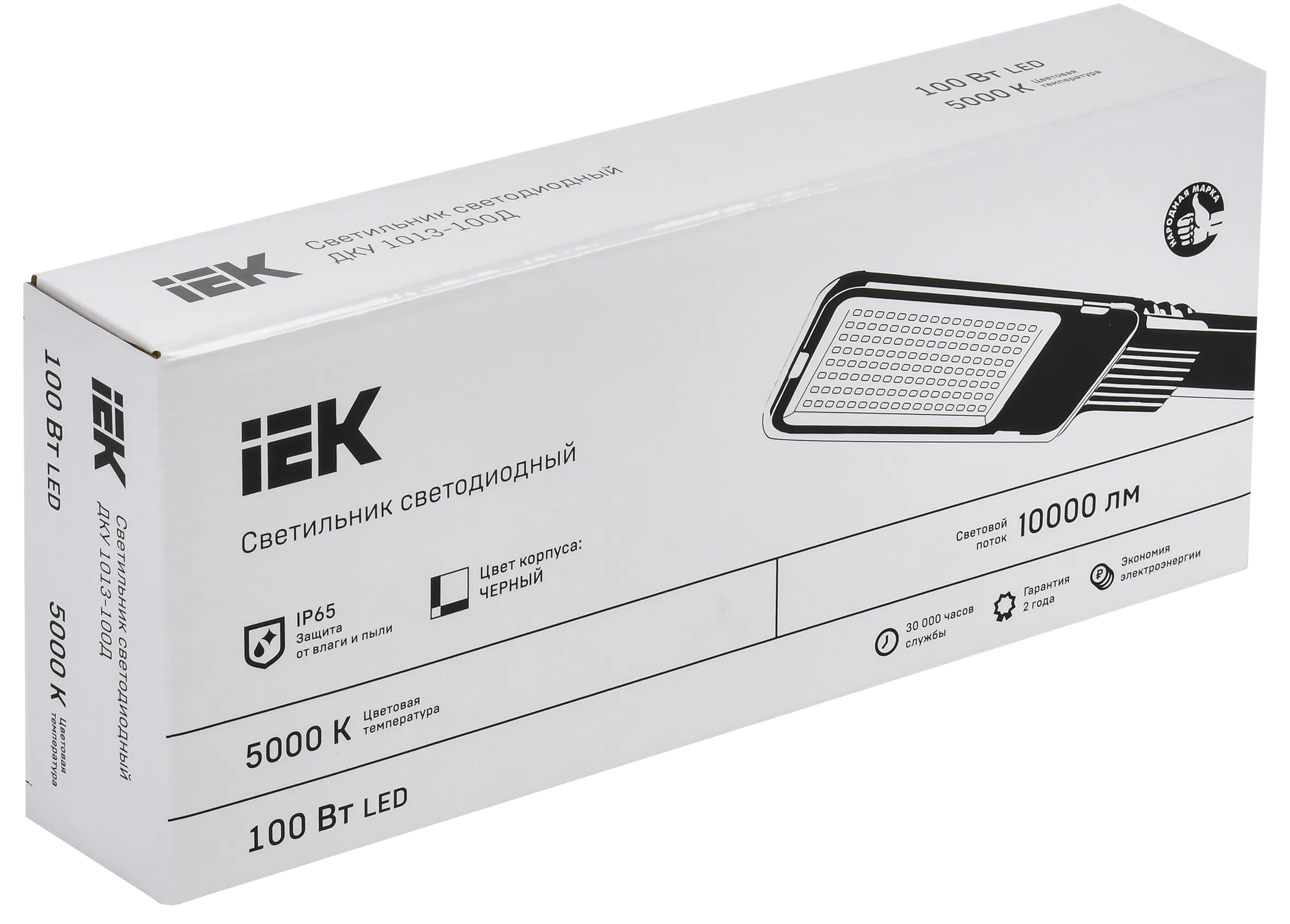 Светильник светодиодный консольный ДКУ 1013-100Д 5000К IP65 IEK - Фото 2