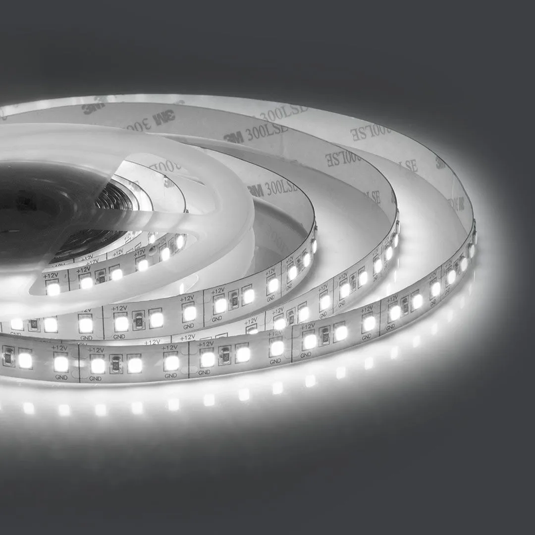 Светодиодная лента 12В, СТ, 14,4Вт/м, smd2835, 120д/м, IP20, 1400Лм/м, ширина подложки 10мм, 5м, х/б