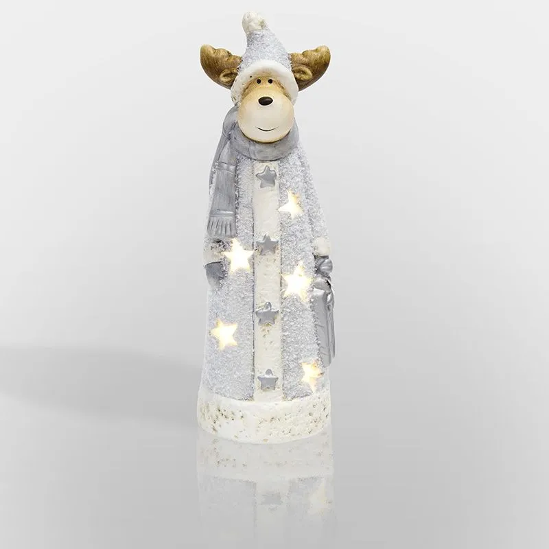 Керамическая фигурка Олененок с шарфом 7x6,5x21 см - Фото 3