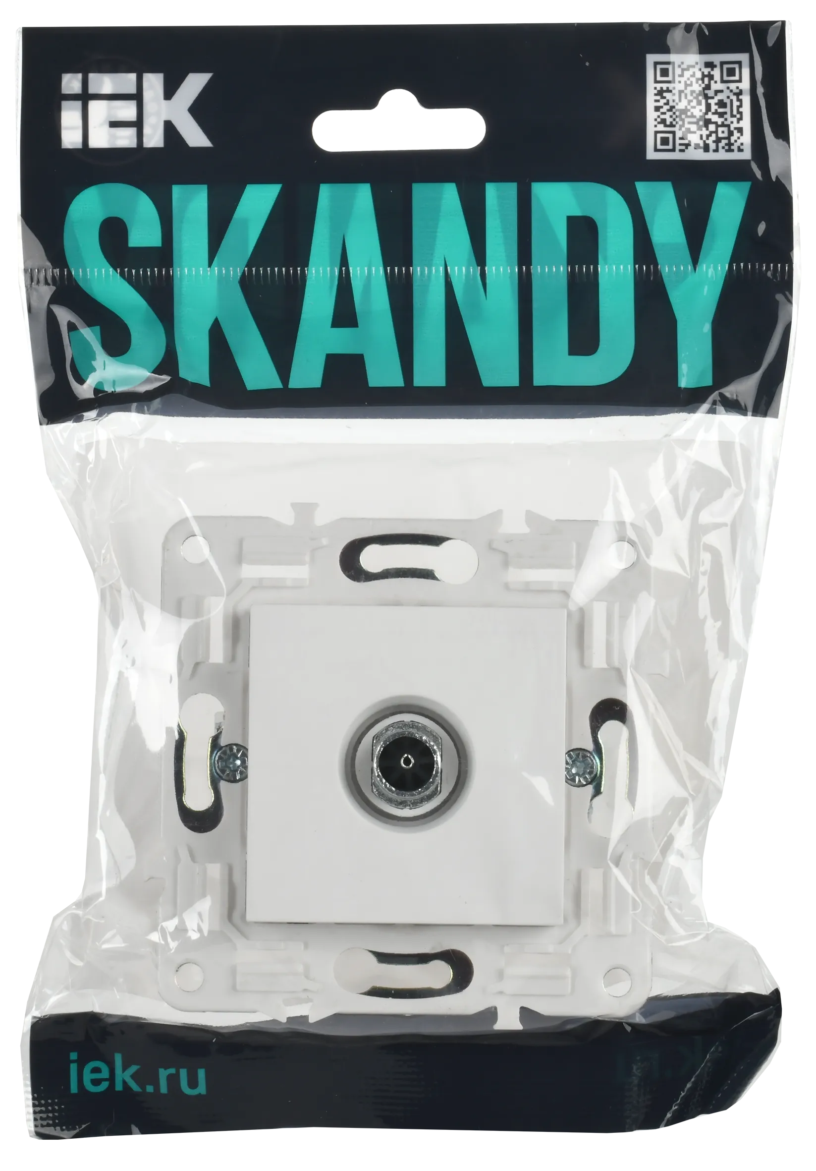 SKANDY Розетка TV оконечная SK-A12W арктический белый IEK - Фото 2