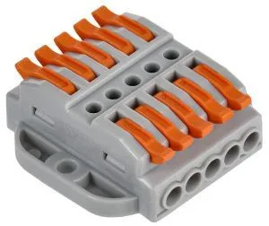 Строительно-монтажная клемма СМК 222-4155P проходная с площадкой (50шт/упак) IEK UKZ20-4155P-050