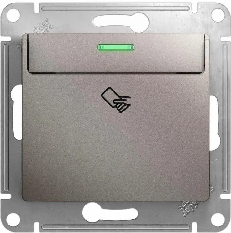 Выключатель карточный 1-кл. Glossa (сх. 6) 10AX механизм платина SE GSL001269
