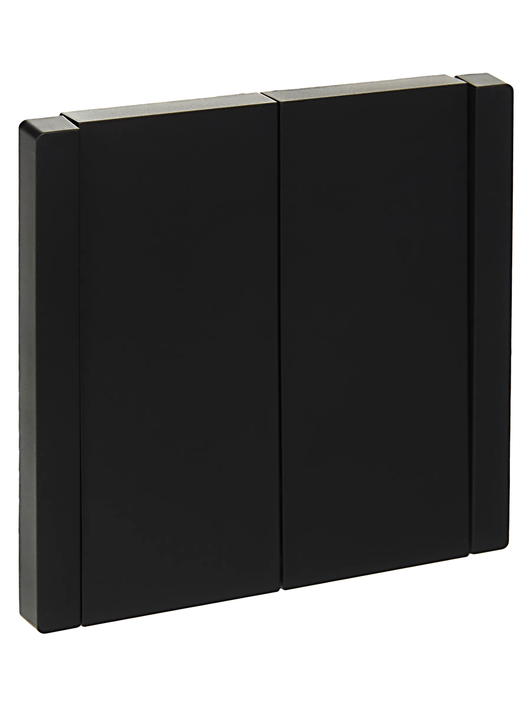 FORTE&PIANO Выключатель 2-клавишный проходной 10А FP107 черный IEK FP-V22-0-10-1-K02