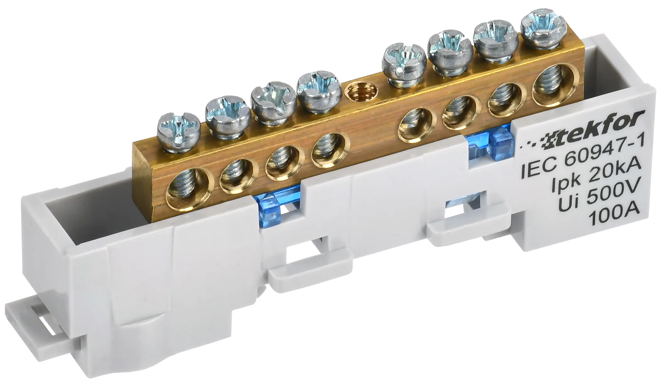 TEKFOR Шина N "ноль" неизолированная на универсальном держателе 6х9-8-С IEK