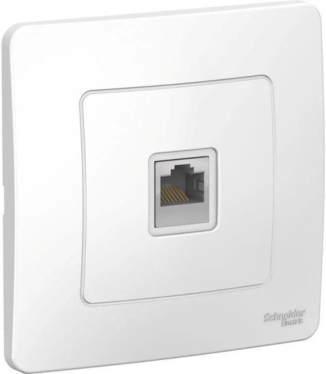 Розетка компьютерная 1-м СП Blanca RJ45 кат.5E бел. SE BLNIS045001