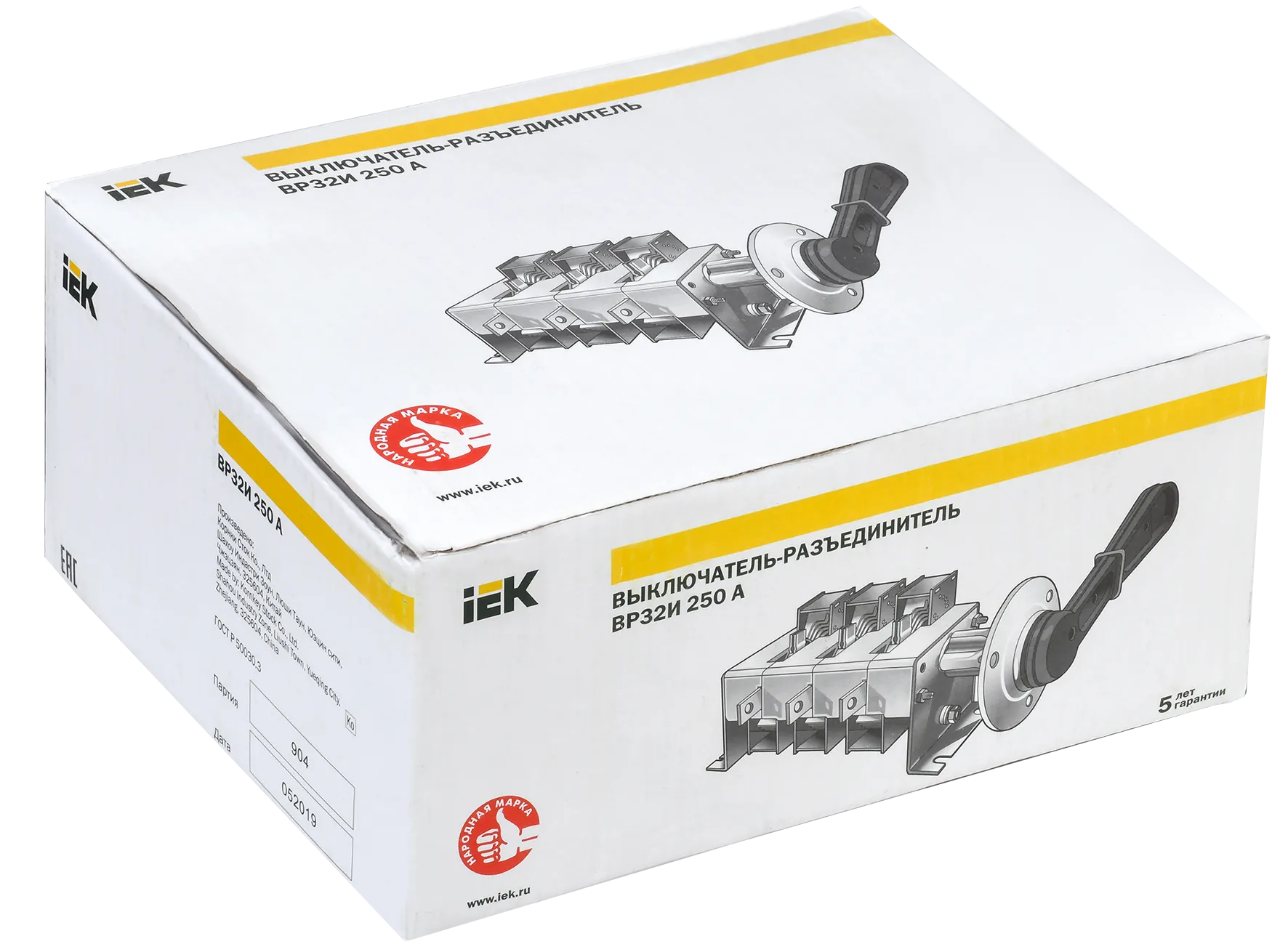 Выключатель-разъединитель ВР32И-37В31250 400А IEK - Фото 2