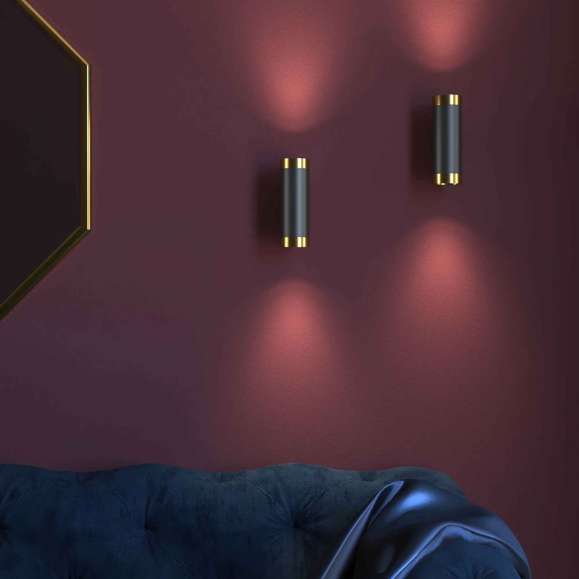 Светильник настенный Poli MRL 1016 черный/золото Elektrostandard - Фото 2