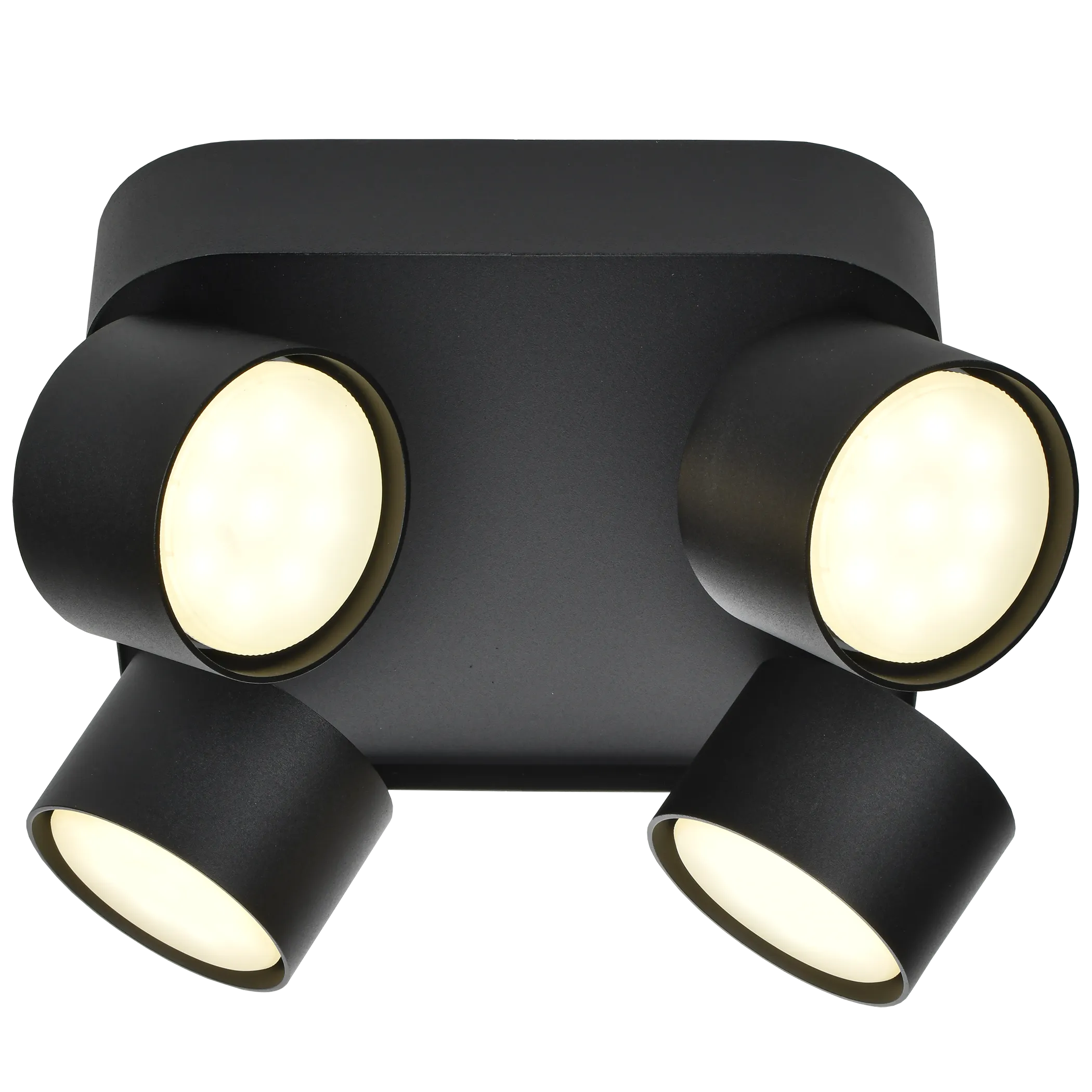 LIGHTING Светильник 4044 накладной потолочный под лампу 4хGX53 черный IEK - Фото 3