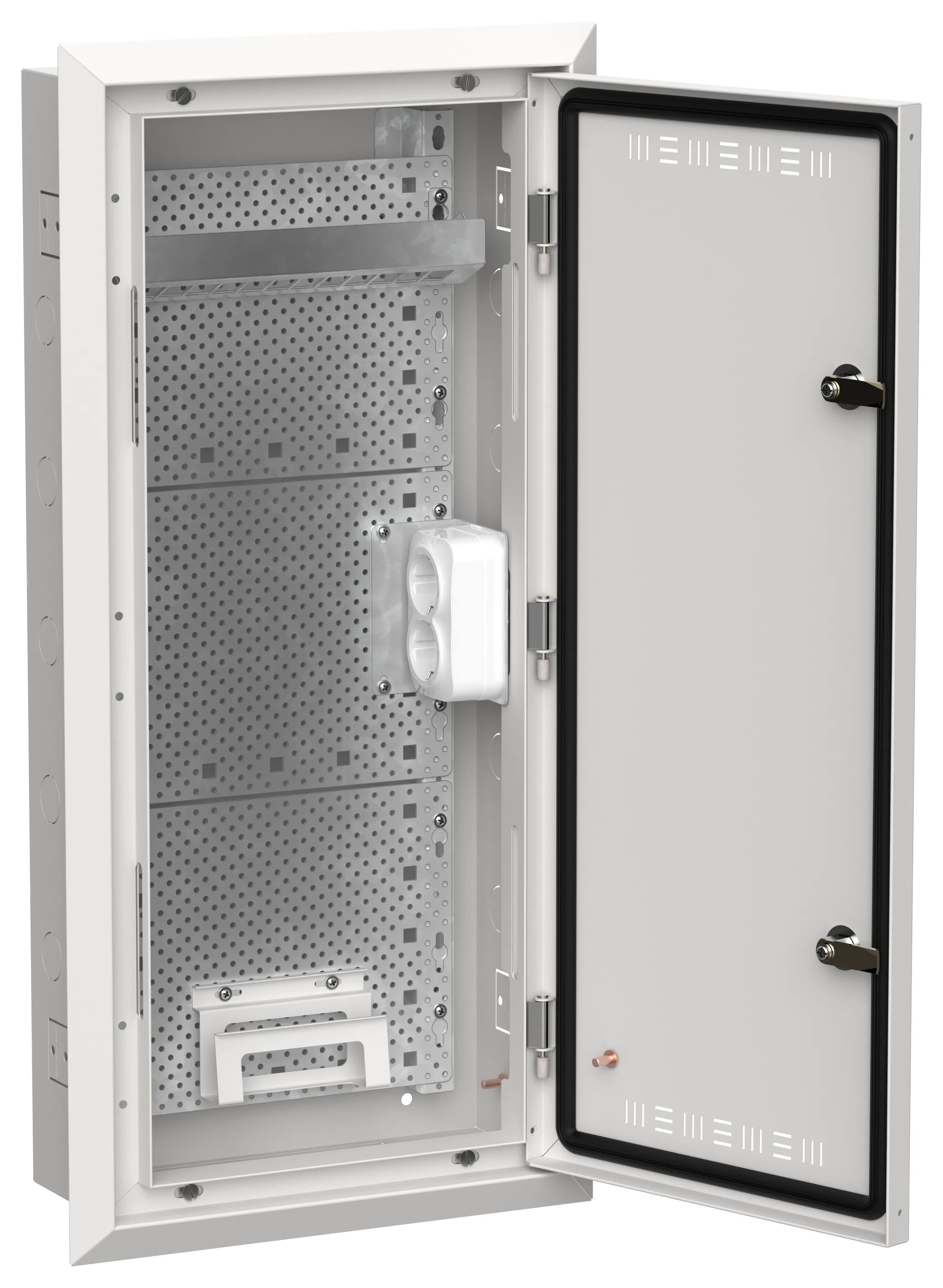 TITAN 5 Корпус мультимедиа ЩРв-48 (1х48) 755х365х130мм IP30 белый IEK