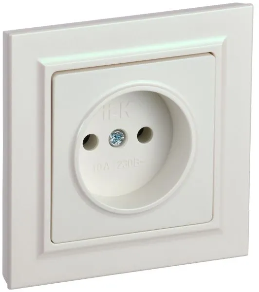 BRITE Розетка 1-местная без заземления без защитных шторок 10А в сб. РСР10-1-0-БрЖ жемчуг IEK BR-R10-10-K36-F