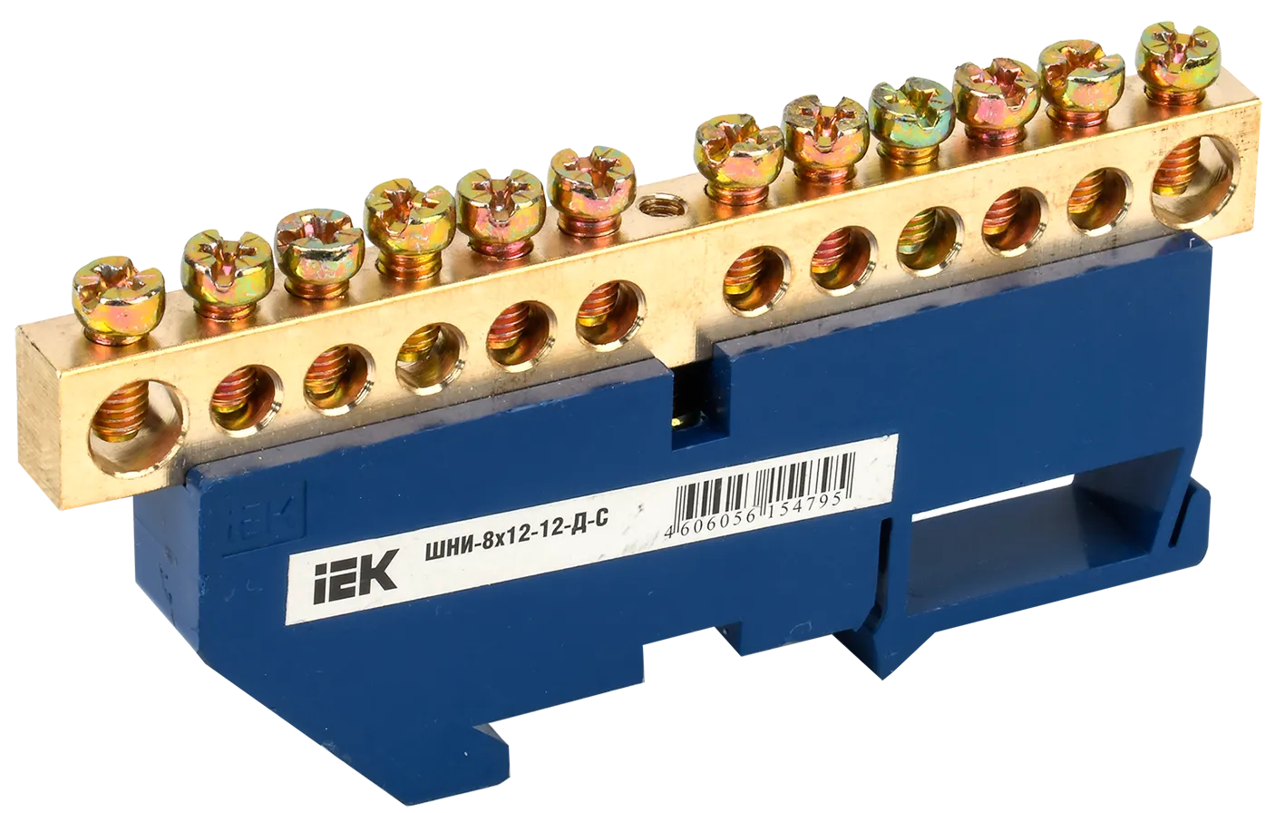 Шина N "ноль" на DIN-изол ШНИ-8х12-12-Д-С IEK