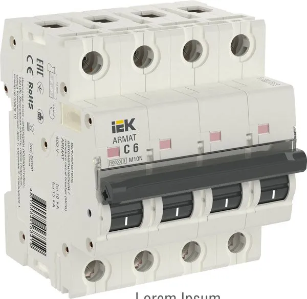ARMAT Автоматический выключатель M10N 4P C 6А IEK AR-M10N-4-C006