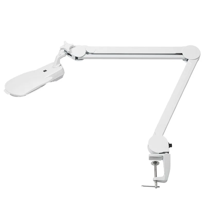 Лупа на струбцине квадратная 3D+20D с подсветкой 6LED, серия EXPERT, белая REXANT - Фото 4