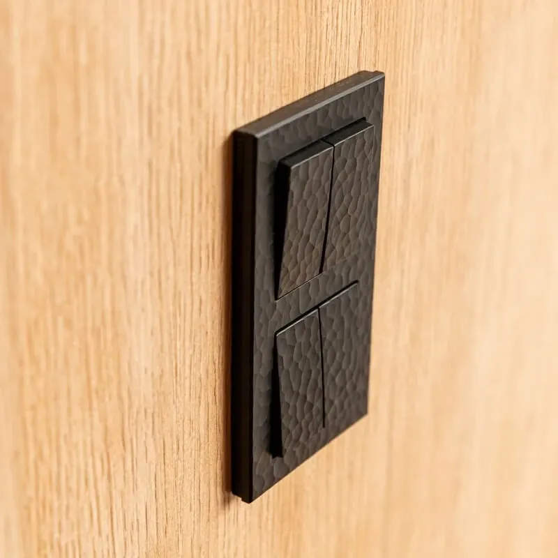 Выключатель двухклавишный (hammer черный) Werkel - Фото 3