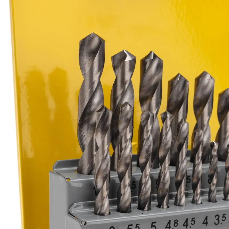 Набор сверл по металлу, 1-10мм (через 0,5мм, 3,2мм, 4,8мм), HSS, цилиндрический хвостовик, металлический кейс, 21 шт. KRANZ - Фото 3