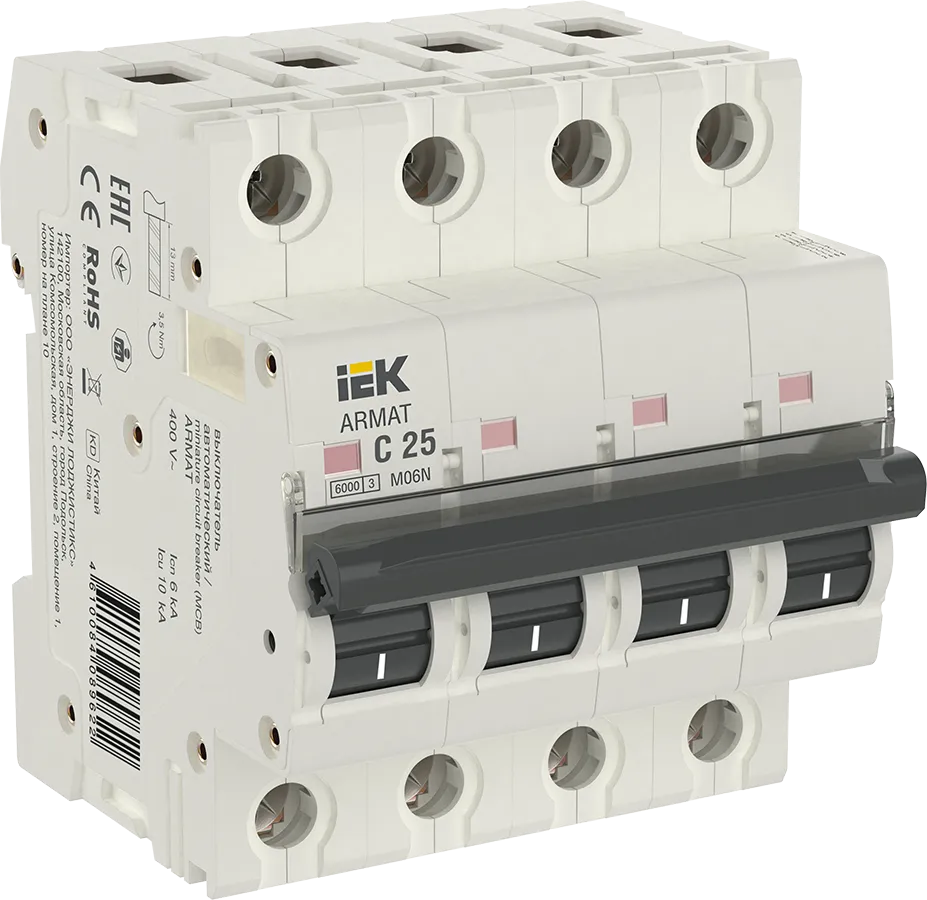 ARMAT Автоматический выключатель M06N 4P C 25А IEK