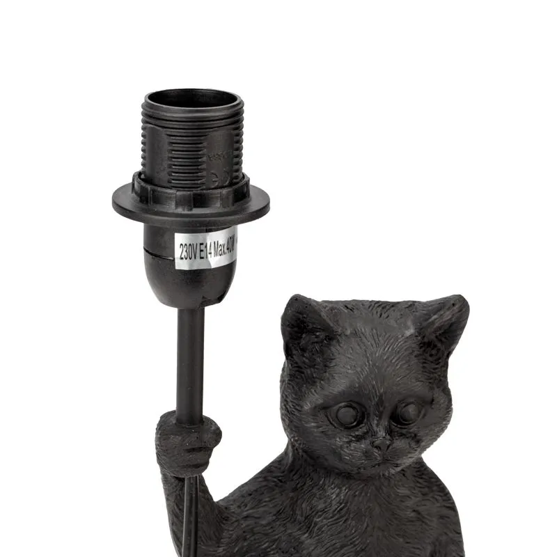 Светильник декоративный настольный МОБИ "Кот с зонтом" , с цоколем Е14, 40 Вт, цвет черный REXANT - Фото 3