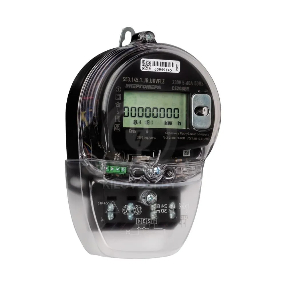 Счетчик электрической энергии CE208BY S53 145.1.JR.UKVFLZ (5-60А, радио-модем) CE208-S53-145-JR
