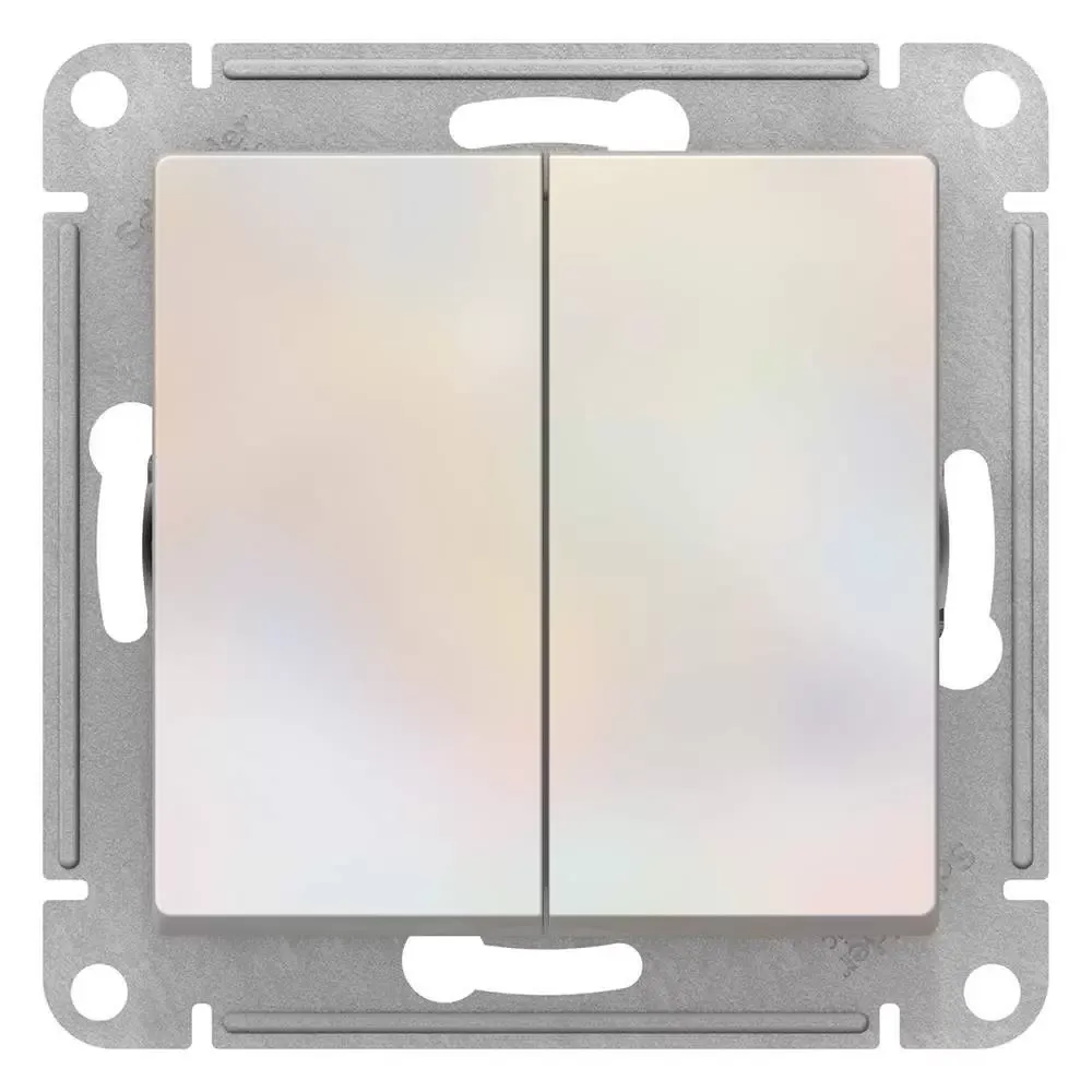 Выключатель 2-кл. AtlasDesign (сх. 5) 10AX с самовозвратом механизм бел. SE ATN000117