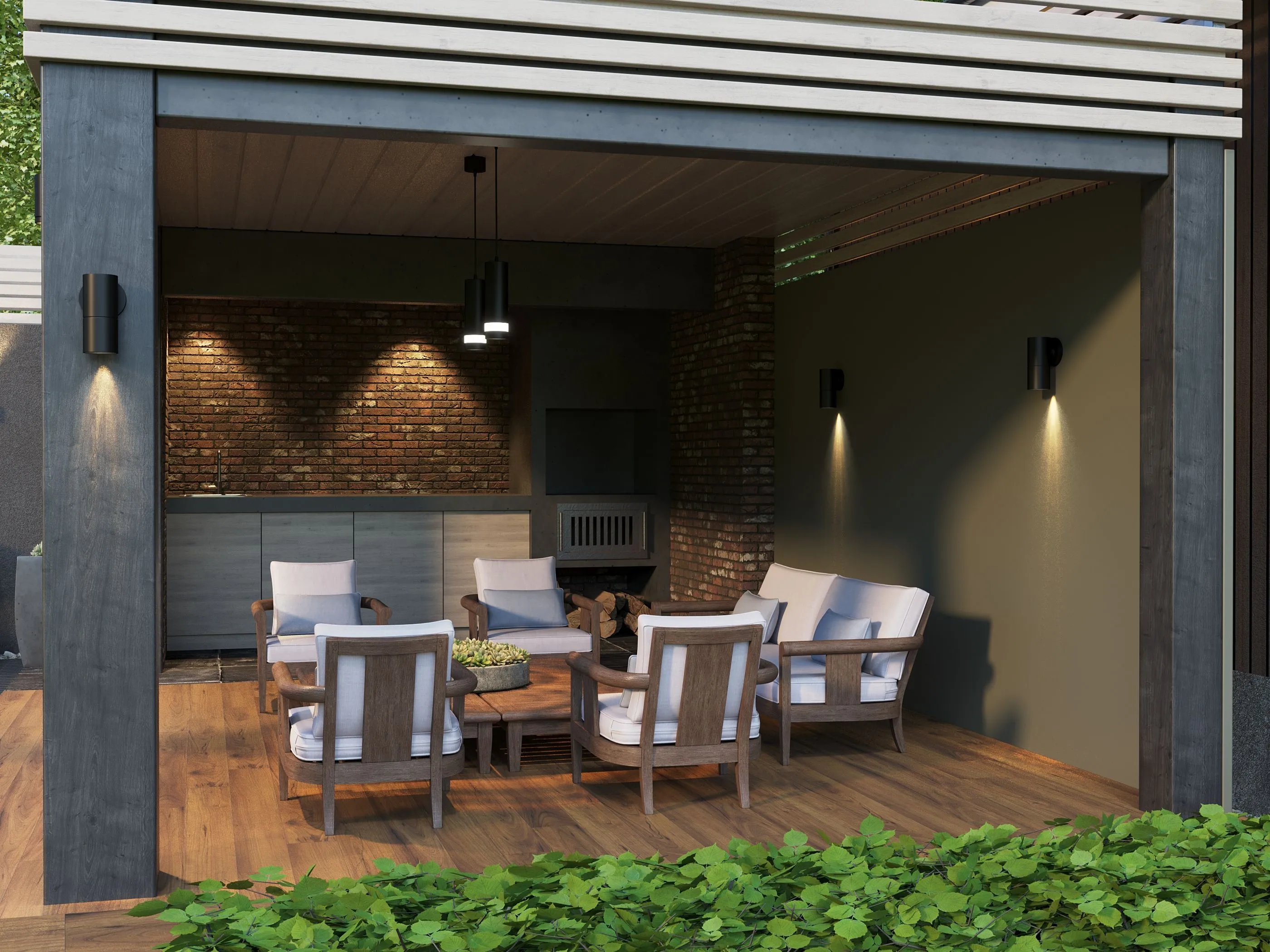 LIGHTING Светильник уличный 5112 настенный под лампу GU10 IP65 серый IEK - Фото 7