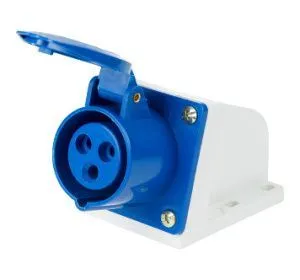 Розетка стационарная 113 2Р+РЕ, 16А, 250В IP44 DEKRON 0908-0008