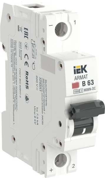 ARMAT Автоматический выключатель M06N-DC 1P B 63А IEK AR-M06N-1-B063DC