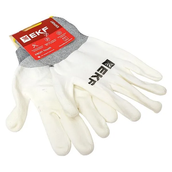 Перчатки рабочие PROFI Touch для чистовых работ (15 класс, 8 размер) EKF Expert - Фото 3