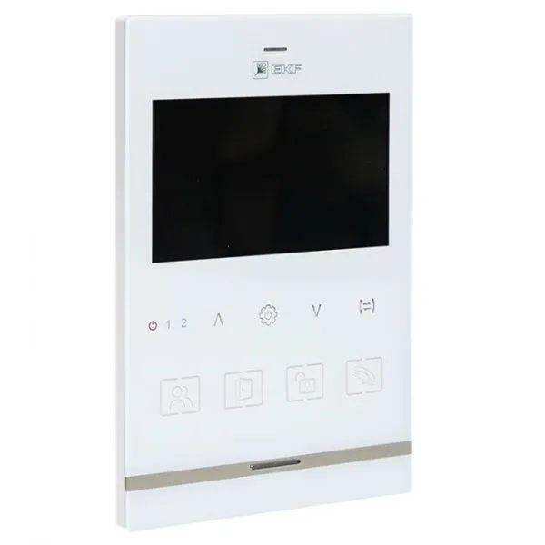Видеодомофон IPV-01 бел. 4''TFT 4пр. 2 канала IP20 EKF