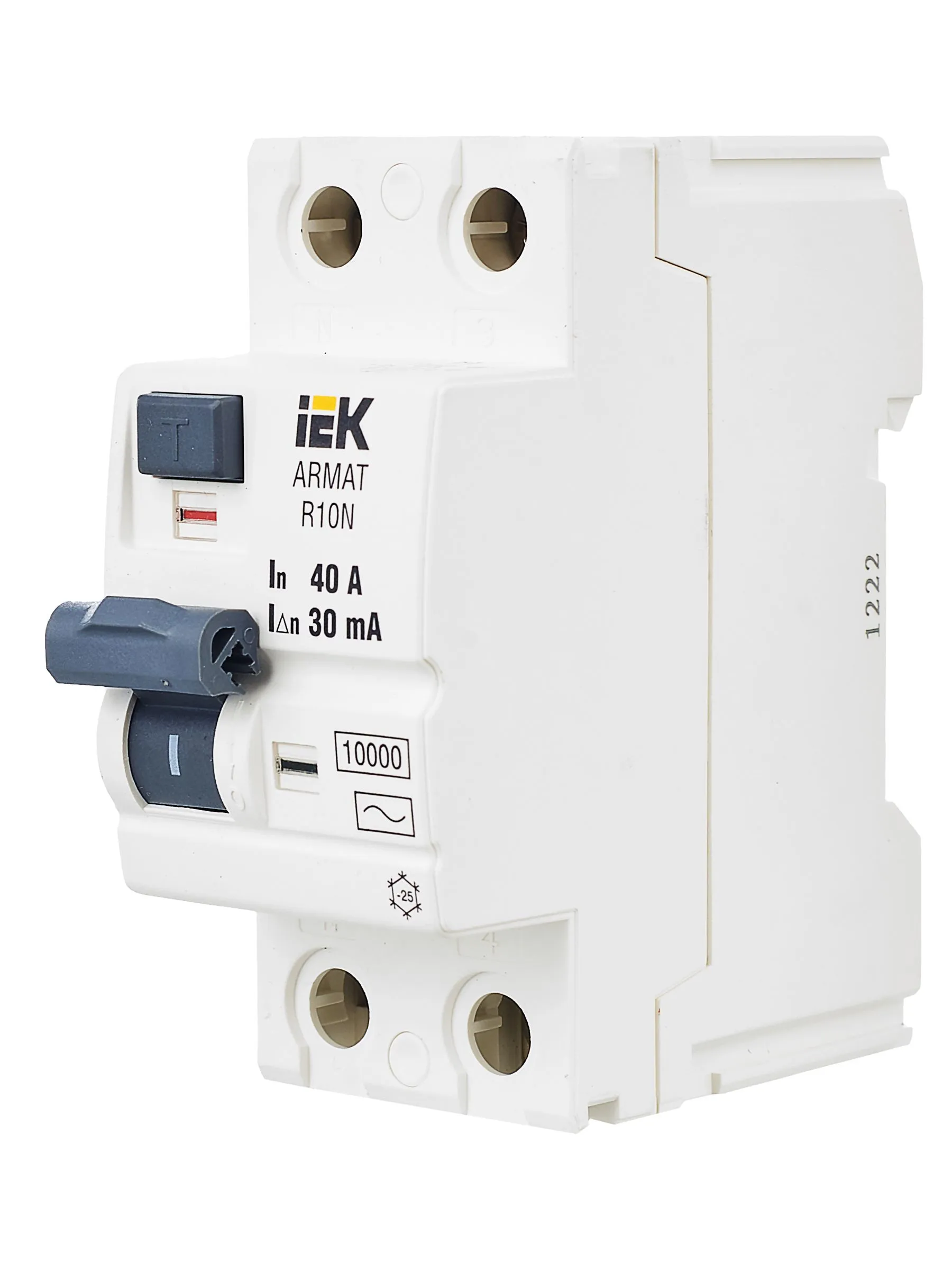 ARMAT Выключатель дифференциального тока R10N 2P 40А 30мА тип AC IEK - Фото 5